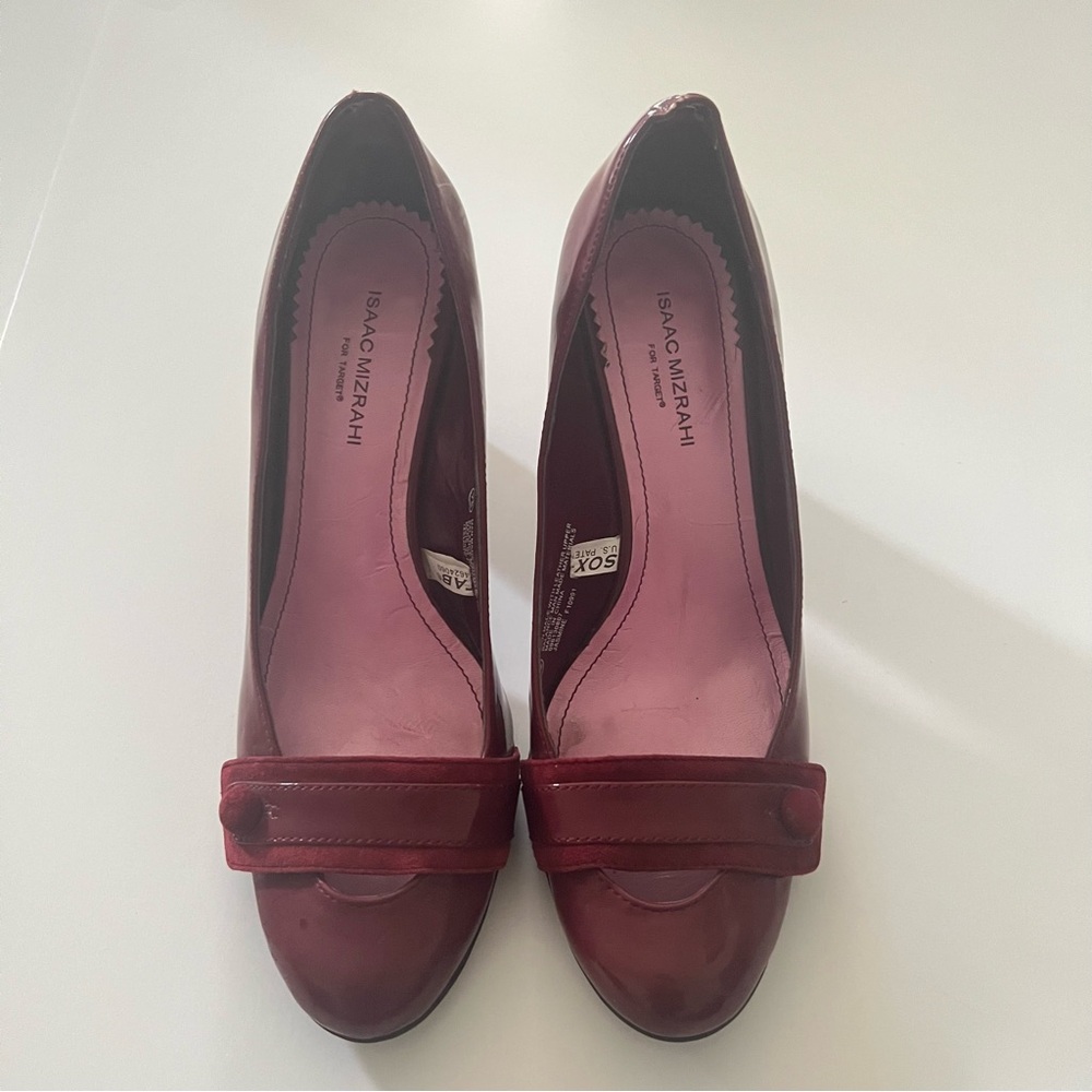 Isaac Mizrahi Red Heels with Bow Detail